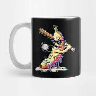 Cool Dripping Banana Baseball Cartoon Funny Artwork Mug